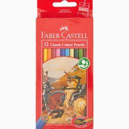مدادرنگی 12 رنگ  فابرکاستل اورجینال به همراه تراش  Faber castell