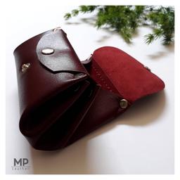 کیف دستی زنانه ودخترانه تپل و نقلی مدل بقچه ای چرم اصل دستساز و دستدوز