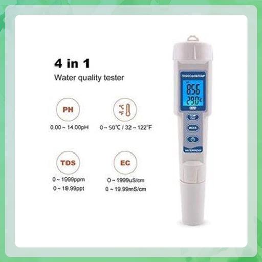 پی اچ متر چهار کاره آب پی اچ ph دما tem سختی tds و ec شوری