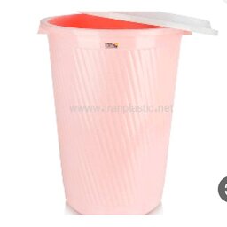 سطل درب دار 60 لیتری ایده آل پلاستیک