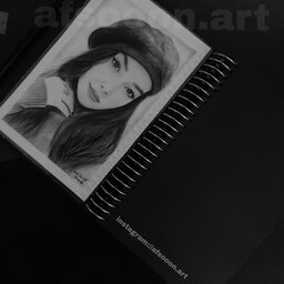 دفترچه هنری با طراحی چهره هدیه ولنتاین