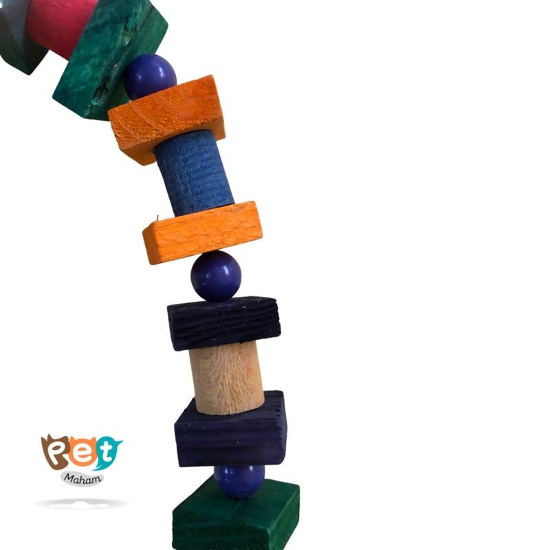 اسباب بازی پرنده مدل تاب بازی مناسب پرنده های بزرگ جسه با رنگ خوراکی