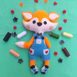 عروسک نمدی روباه پسر