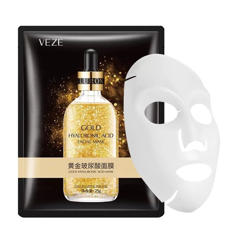 ماسک ورقه ای صورت طلا 24 عیار وزه ، روشن کننده و رطوبت رسان