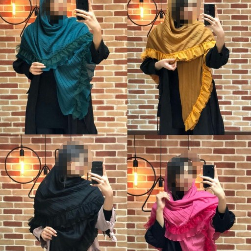 روسری مزونی خاص دانتل دار در 8 رنگ زیبا