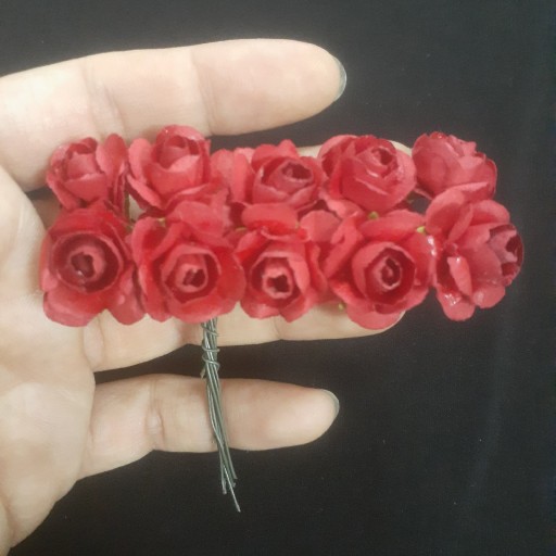 گل کاغذی پک ده تایی قرمز