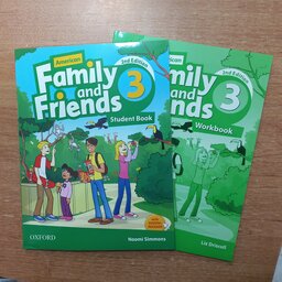 کتاب زبان فمیلی فرندز American Family and Friends 3 سایز رحلی به همراه کتاب کار