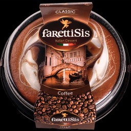 دسرکیک ایتالیایی فارتتی سیس طعم قهوه وزن خالص 400 گرم تولید بدون دخالت دست و کاملا استریل با طعم طبیعی