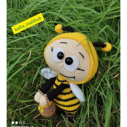 عروسک بونی زنبوری بافته شده با کاموای مرغوب پرشده با الیاف قابل شستشو