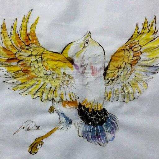 نقاشی آبرنگ پرنده