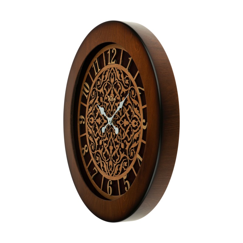 ساعت دیواری چوبی مدل کیتا رویال کد CKS 613-C40 - (قطر 40 cm)