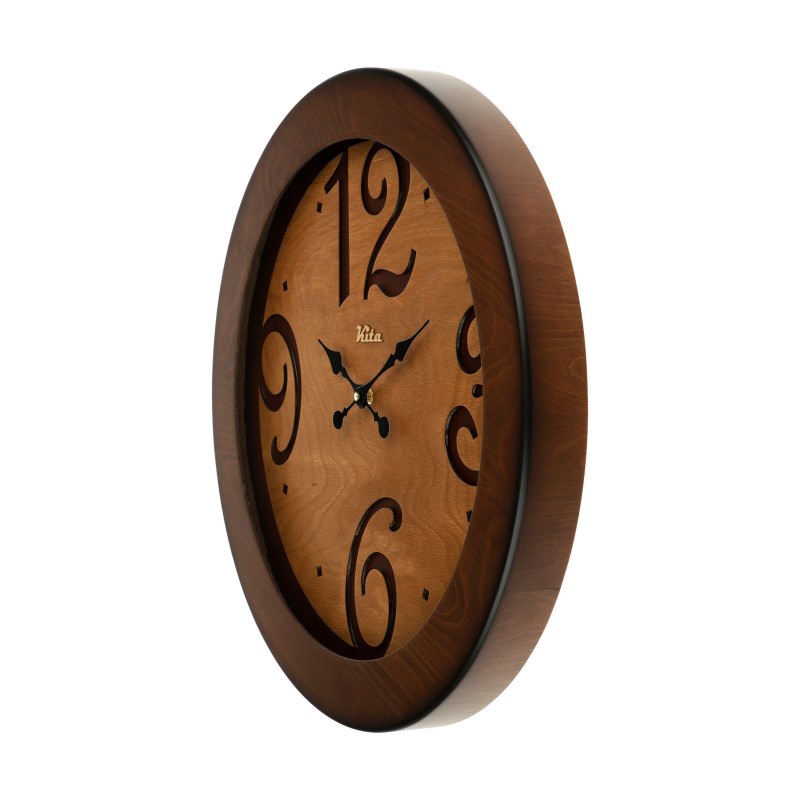 ساعت دیواری چوبی مدل کیتا رویال کد CKS 605-C60 - (قطر 60 cm)
