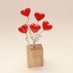 قلب بادکنکی هدیه مخصوص ولنتاین رنگ قرمز ارتفاع حدودی 15 سانتی متر