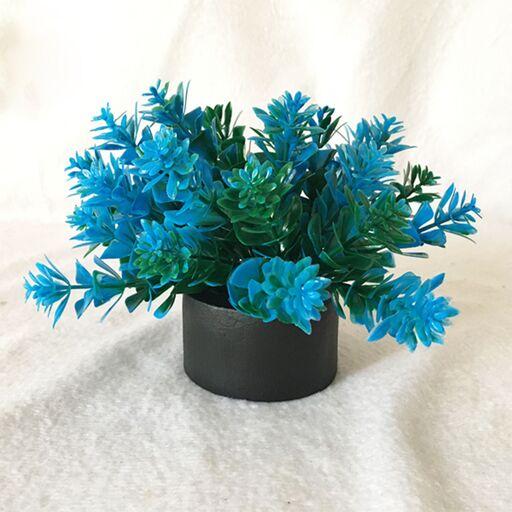 گلدان میخکی رنگ گل آبی بسته 2 عددی ابعاد 10 در 10 سانتی متر