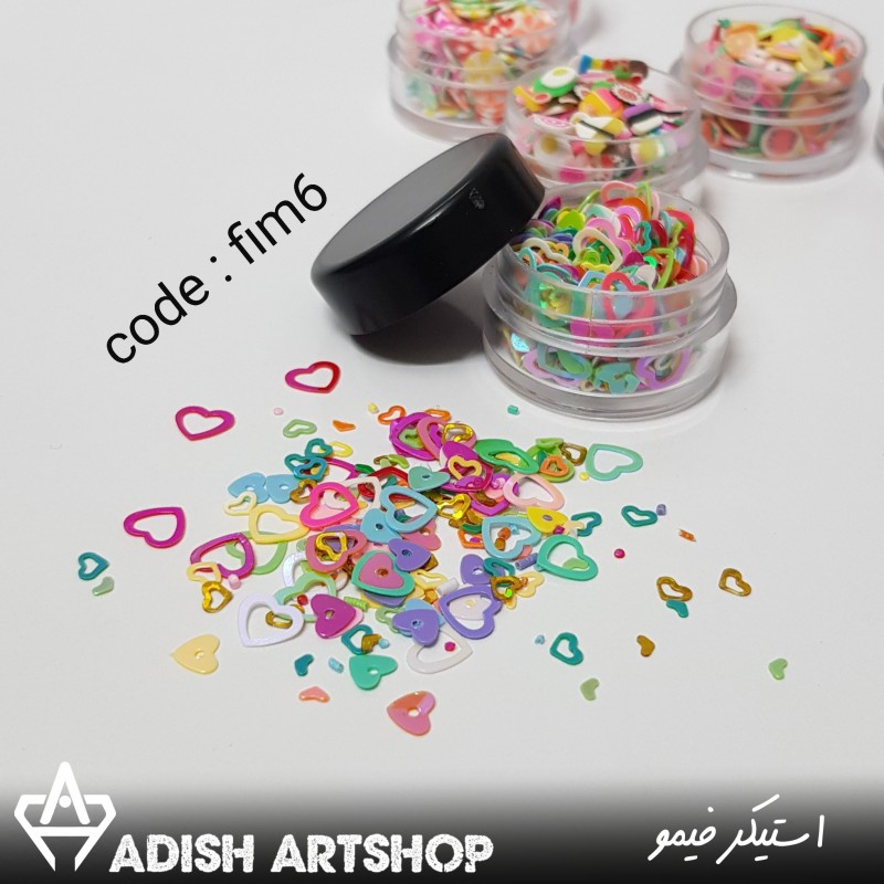 استیکر فیمو طرح قلب کد fim6
مخصوص کارهای رزینی،اسلایم و شمع سازی
بسته بندی 5 گرمی
تعداد 100 قطعه در هر بسته
