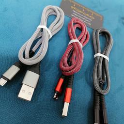 کابل شارژ و دیتا برزنتی _ نخی Micro USB fast