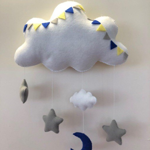 آویز تزیینی ابر و ستاره