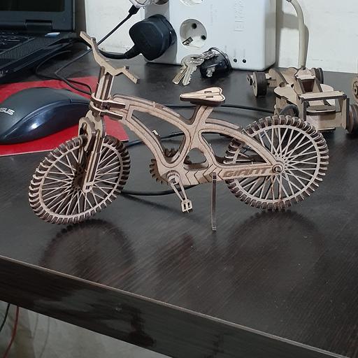 پازل چوبی سه بعدی بهکات طرح دوچرخه
