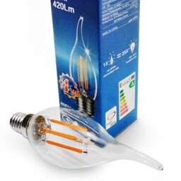 لامپ اشکی فیلامنتی 4 وات شفاف مودی با سرپیچ شمعی E14 