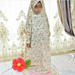 چادر نماز جلو بسته استین پرنسسی کودک