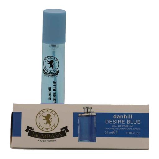 عطر جیبی مردانه دانهیل ابی مومباسا مدل DUNHILL DESIRE BLUE حجم 25 میلی لیتر