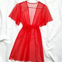 لباس خواب آستین دار قرمز سایز 32 تا 62