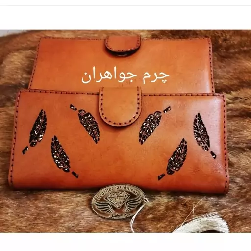 کیف پول ست مردانه و زنانه با چرم طبیعی گاو و کیفیت دوخت عالی