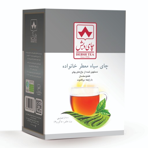 چای سیاه عطری خانواده چای دبش - 500 گرم به همراه 25 عدد تی بگ رایگان