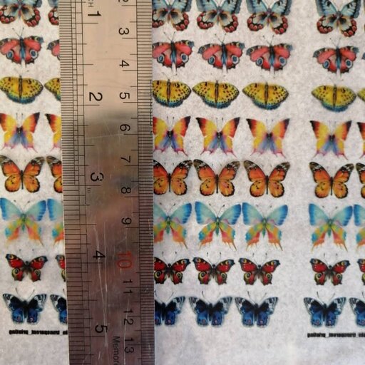 طلق ترنسپرنت، طرح پروانه های رنگارنگ کد103، مخصوص رزین