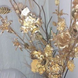 گل کریستالی طلایی