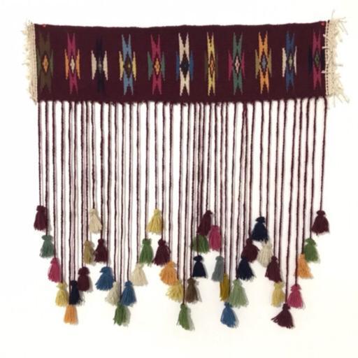 پرده سنتی کتیبه دستبافت نخ پشم سفارشی در طرح رنگ ابعاد مختلف دستبافت