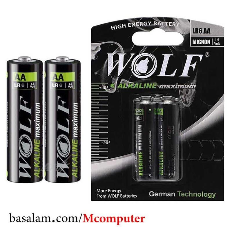 باتری قلمی ولف Wolf Alkaline LR6 بسته دو عددی (باطری AA)