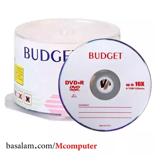 دی وی دی خام بادجت Budget DVD بسته 50 عددی