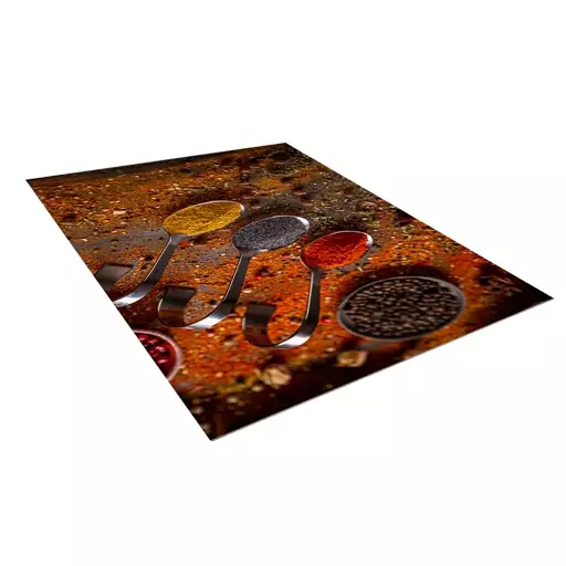 فرش ماشینی زانیس ارسال رایگان کد2117مدرن طرح آشپزخانه نارنجی تک رو سایز 42x30 س