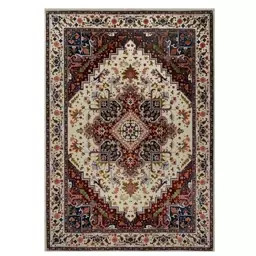 فرش ماشینی زانیس ارسال رایگان کد2134فانتزی طرح هریس کرم تک رو سایز 42x30 سانت