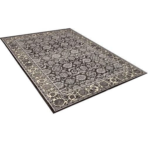 فرش ماشینی زانیس ارسال رایگان کد2564مدرن طرح وینتیج زغالی تک روسایز  42x30 سانت