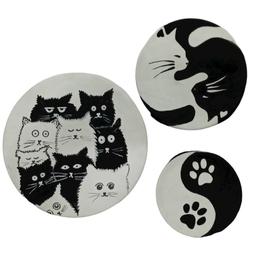 ست دیوارکوب گربه سیاه و سفید