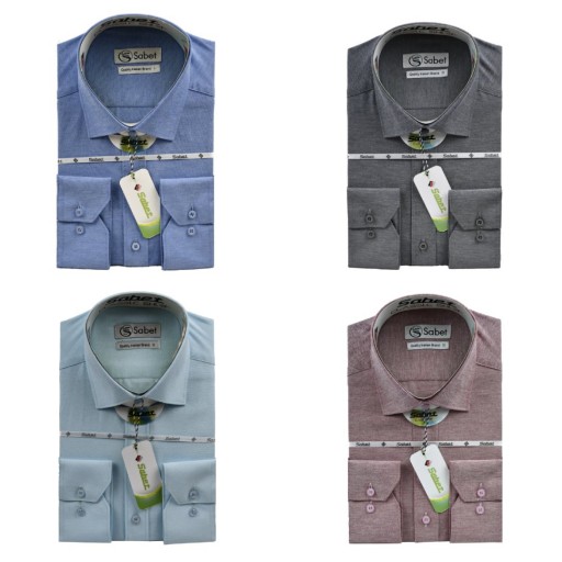 پیراهن مردانه ساده کلاسیک مدل فلورا آستین بلند در سایز M و L و XL در رنگبندی متنوع