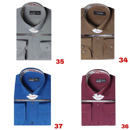 پیراهن مردانه ساده تترون آستین بلند در سایز M و L و XL در رنگبندی متنوع