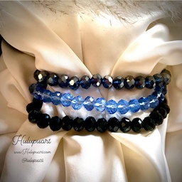 دستبند دستساز Hulupuart طرح Black and Blue 