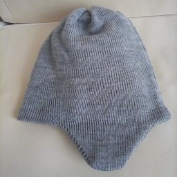 71 -  کلاه گوشی دار مردانه رنگ خاکستری کم رنگ