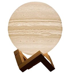 آباژور رومیزی سیاره مشتری مدل S2 سایز کوچک دارای دورنگ آفتابی و مهتابی