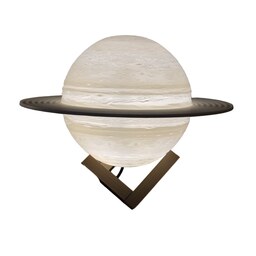 آباژور رومیزی سیاره زحل بزرگ ،شارژی لمسی و تک رنگ آفتابی یا مهتابی مدل L6