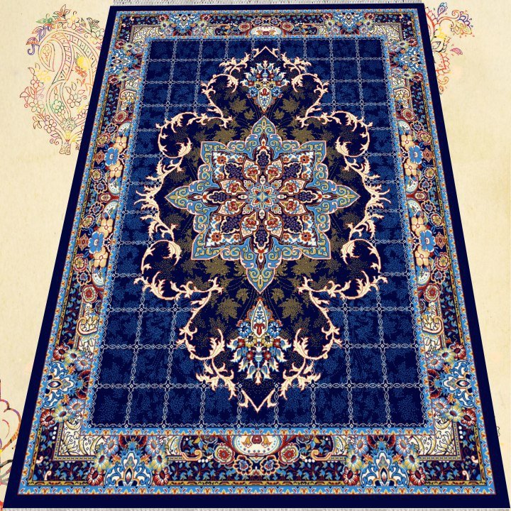 گلیم فرش ماشینی کاشان طرح هیواسرمه ای6متری(هزینه ارسال باخریداروپس کرایه میباشد)