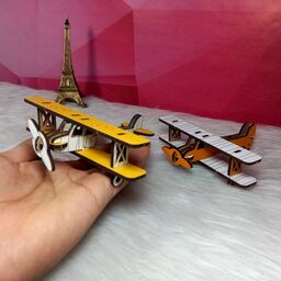 ماکت هواپیما ملخی-کد3-اسباب بازی هواپیما-ماکت چوبی-هواپیما ملخی چوبی-ماکت گلدونه
