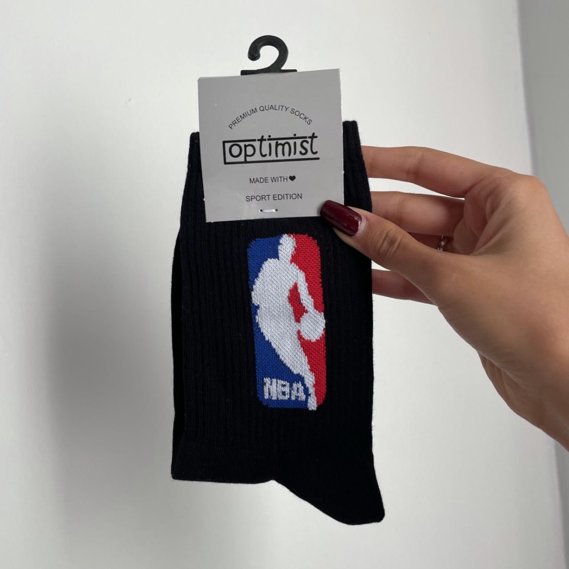 جوراب NBA ساقدار زمینه مشکی اسپرت نخ پنبه