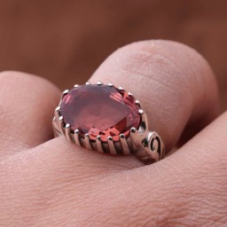 انگشتر الکساندریت تراش الماسی مردانه اصل ( انگشتر مردانه )