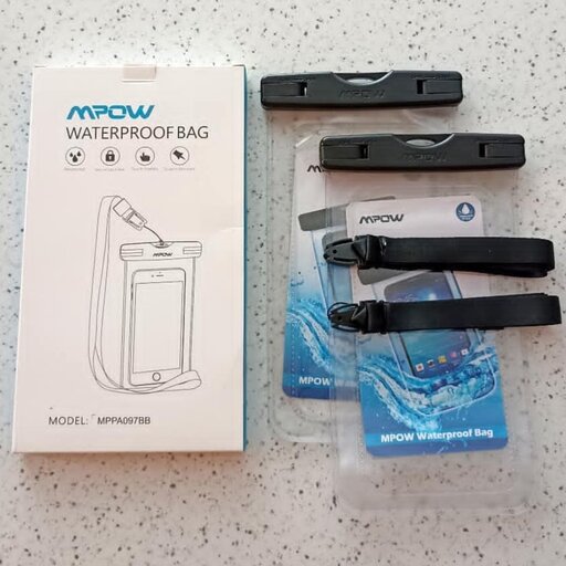 2 عدد کیسه محافظ ضد آب گوشی در یک بسته بار آمازون برند جهانی mpow
