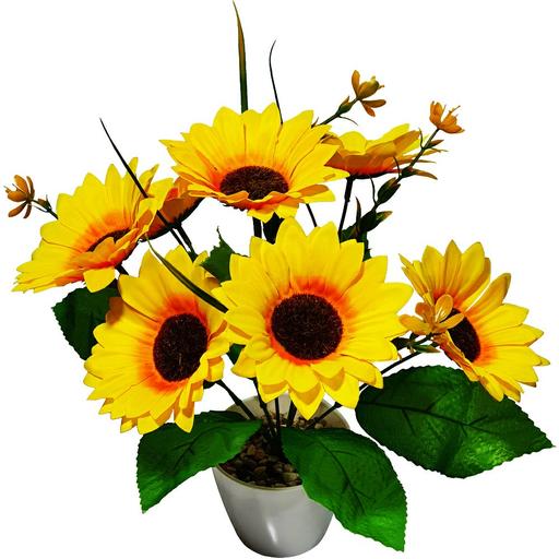 گلدان به همراه گل مصنوعی مدل آفتابگردان کد 07
