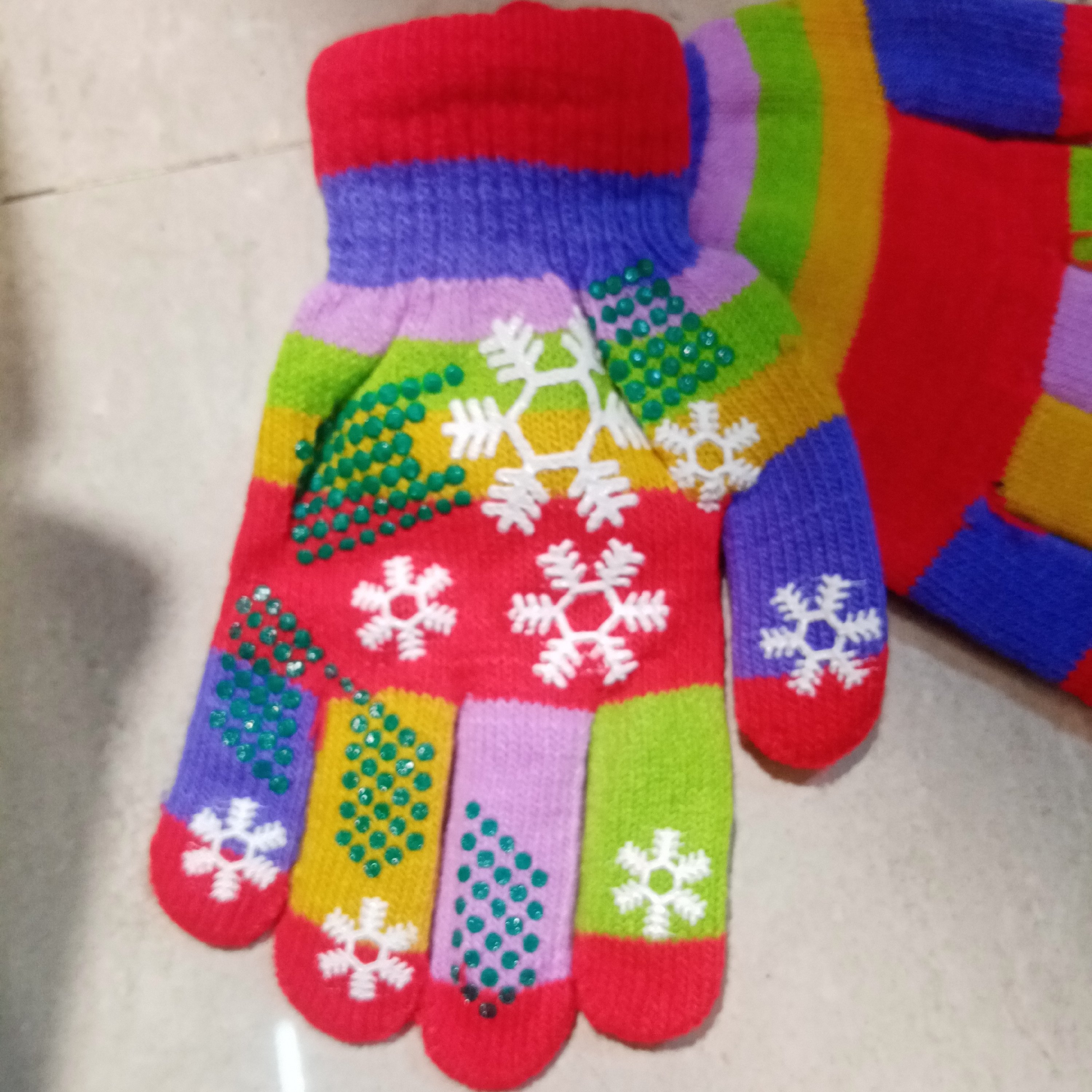 دستکش بافت دخترانه